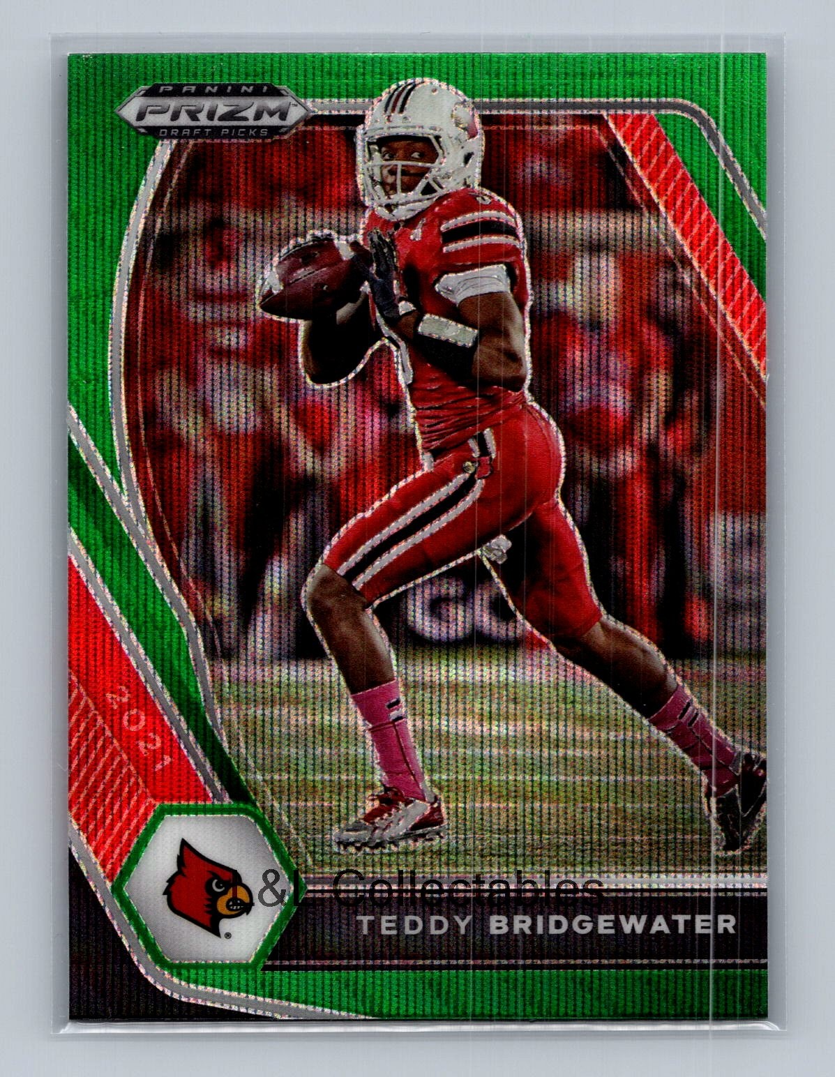 2021 Panini Prizm Draft Picks Collegiate #5 Teddy Bridgewater Green Wave
