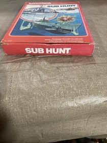 Mattel Intellivision Sub Hunt Video Game - Complete w/ Overlays Tested Working