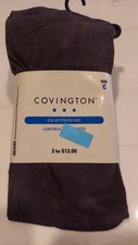 Covington Control Top Tights Sears Size C | Color = Mahogany |  Heavyweight 
