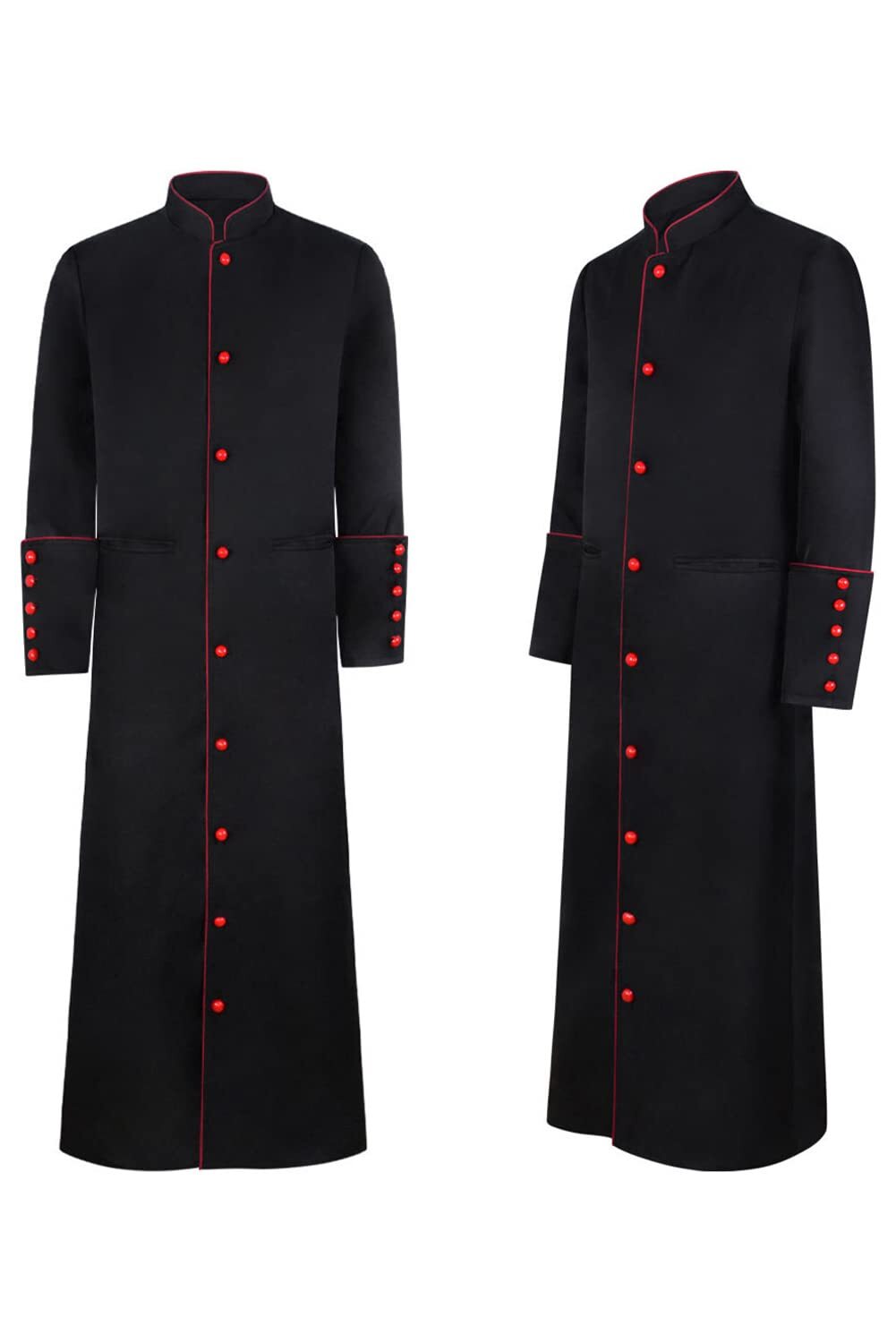 Mens Medieval Priest Costume Pastor Gown Christian Priest Long Robes