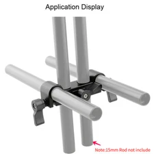 15mm Rod Adapter Rod Rail Clamp Fit For DSLR Camera Cage Rig Universal