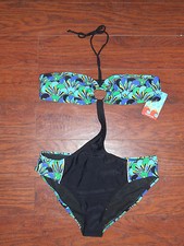 NEW Juniors XLarge Flower Bandeau Monokini Se...