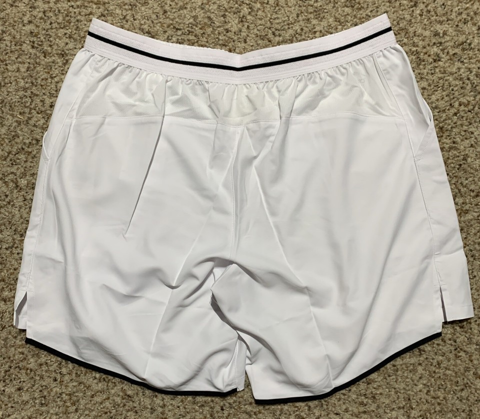 ASICS Men’s Match 7 Inch Athletic Shorts Sz. L NEW A041A247100 White