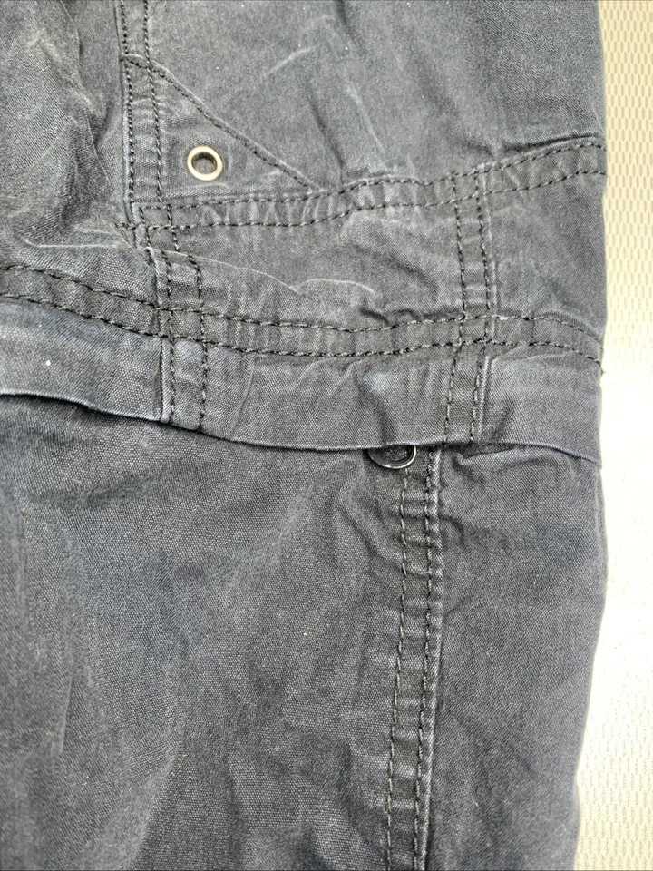 Pantalones tipo carga exterior pierna extraíble Faded Glory negros para niños talla M 8-10 Foto 2 de 4