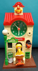 Bradley Sesame Street Big Bird School House Talking Alarm Clock Complete Clean