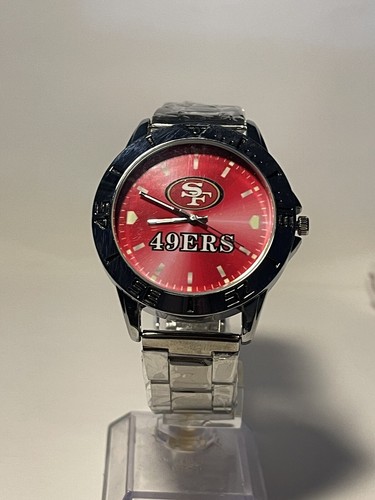 San Francisco 49ers NFL Team Logo Stainless-Steel Men's Watch NEW - Picture 9 of 11