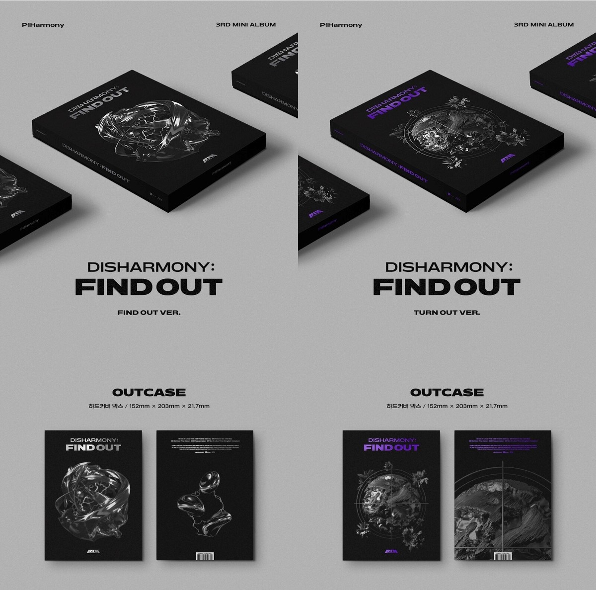 P1Harmony 3rd Mini Album DISHARMONY FIND OUT Random Ver CD+Book+