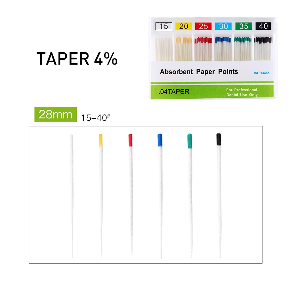 10X Dental Endo Absorbent Paper Points Taper 0.04 02 06 15# 20# 25# 30# 35# 40# - Image 3 of 4