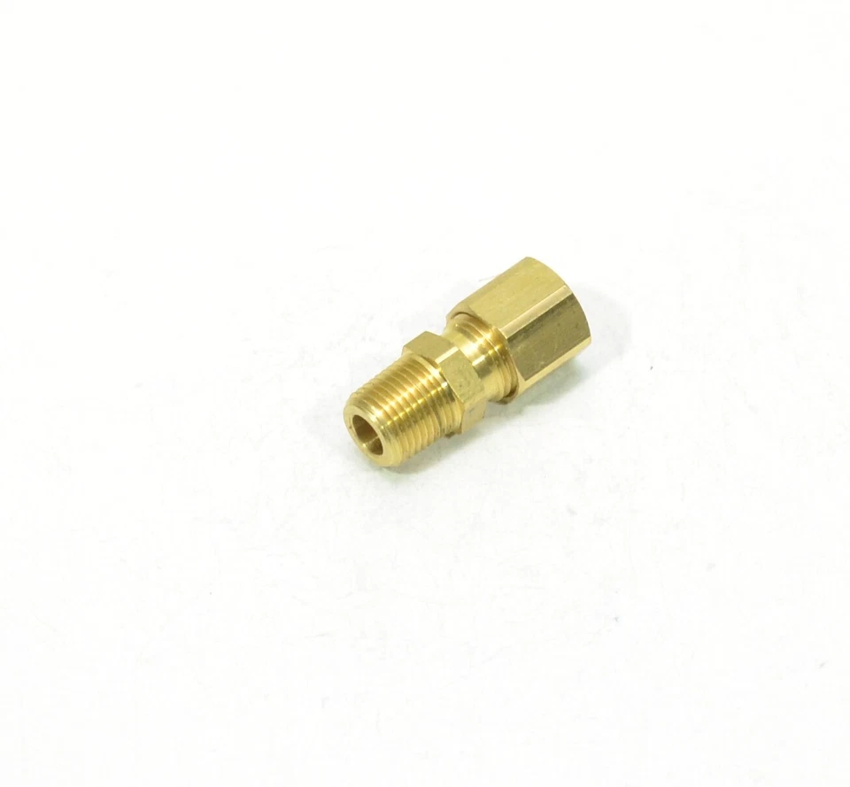1/4" Tube OD Compression to 1/8" Male NPT Fitting Adapter Connector 68-4A - Image 3 of 4