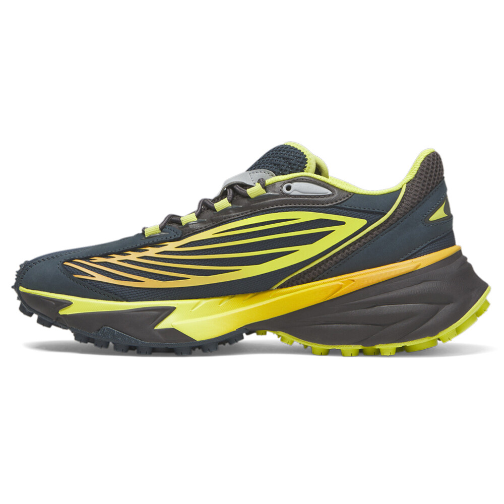 PUMA Spirex Horizon Running Mens Green, Yellow Sneakers