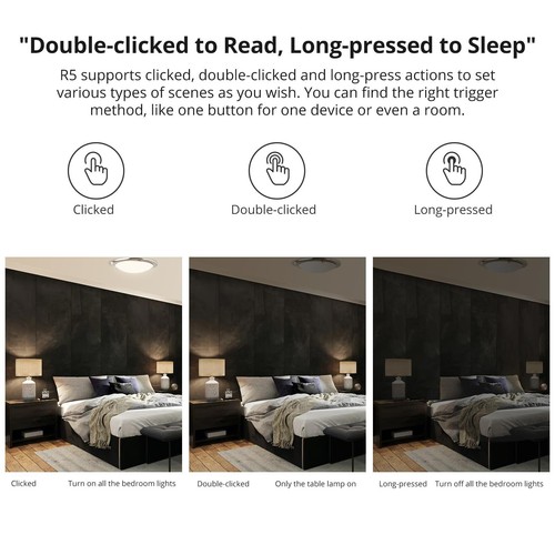 SONOFF R5W Smart eWeLink Remote Controller Wireless Szene 6Gang Schalter Weiß - Afbeelding 8 van 12
