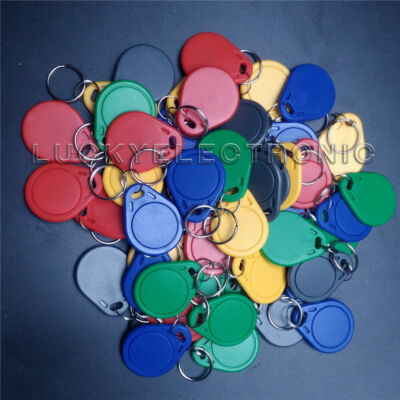 50pcs/bag RFID key fobs 125KHz T5577 tags read and write 