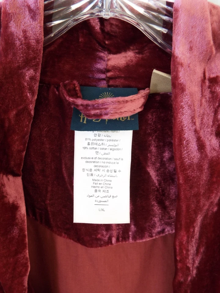 Bata Pottery Barn Teen HARRY POTTER Gryffindor Terciopelo Granate Grande/XL Bolsillos Foto 4 de 4