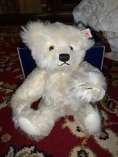 Steiff White Mohair Teddy Bear Crystal 668401...