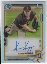 2021 Bowman Chrome Draft Autographs Refractors #CDAKK Kevin Kopps Auto /499 