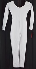 Capezio Girls' Team Basic Long Sleeve Unitard White Size Large
