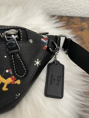NEW Disney X Coach Warren Mini Belt Chest Sling Bag With