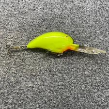 Pre Pradco Bandit 300 Series First Run Vintage Crankbait 305 Black Chartreuse 05
