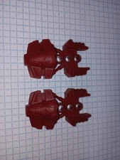 2 Bionicle Lego Parts number 50919 Foot Toa Hordika Dark Red Genuine Lego IRL