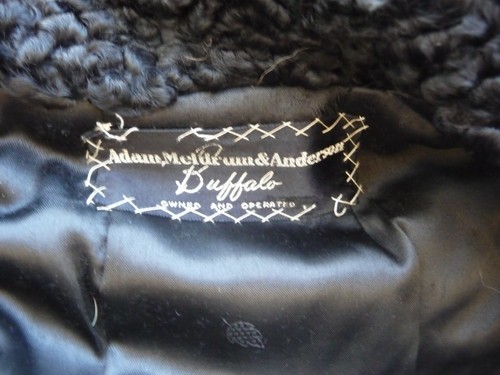 Persian Curly Lamb Fur Ladies Coat Adam Meldrum Anderson sz M L Karakul Black - Picture 2 of 11