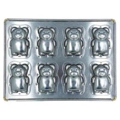 Silver baking tray, bear, 8 pieces, Matsunaga Seisakusho, Madeleine, bear-shaped