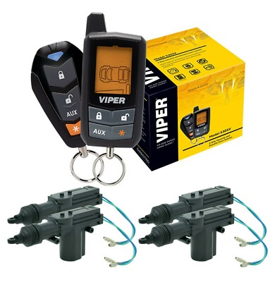 #ad #ad Viper 5305V LCD 2 Way Security Remote Start System 4 PCS Universal Door Lock $229.00
