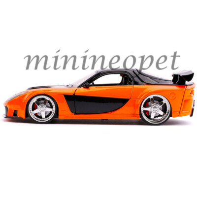 JADA 30732 FAST & FURIOUS HAN'S MAZDA RX-7 1/24 DIECAST CAR ORANGE
