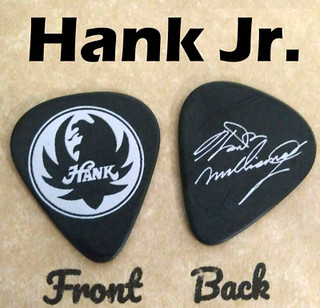 1 Hank Williams JR. country band legend novelty signature guitar pick (TB H11)