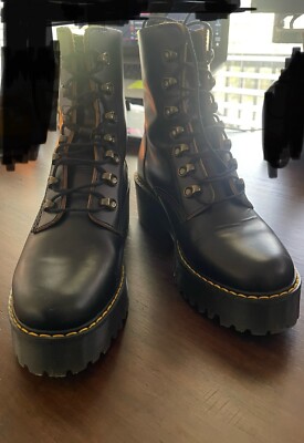 DOC MARTENS LEONA WOMEN'S VINTAGE SMOOTH LEATHER HEELED BOOTS | eBay