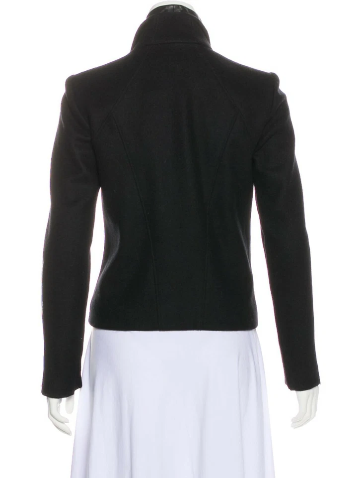 Шерстяная и кожаная куртка Helmut Lang с панелями черная S - Изображение 3 из 4