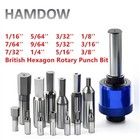 Hss 8mm Imperial Hex Punch Broach Hardened Shank Metal Stamping Tool