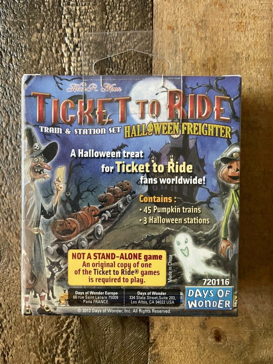 Ticket To Ride Halloween Freighter pumpkin train cars expansion