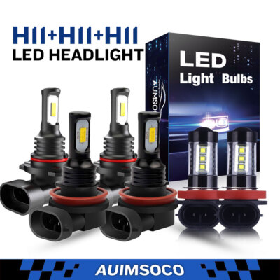 For 2013-2020 Buick Encore - 6PC 6000K Combo LED Headlight + Fog Light Bulbs Kit