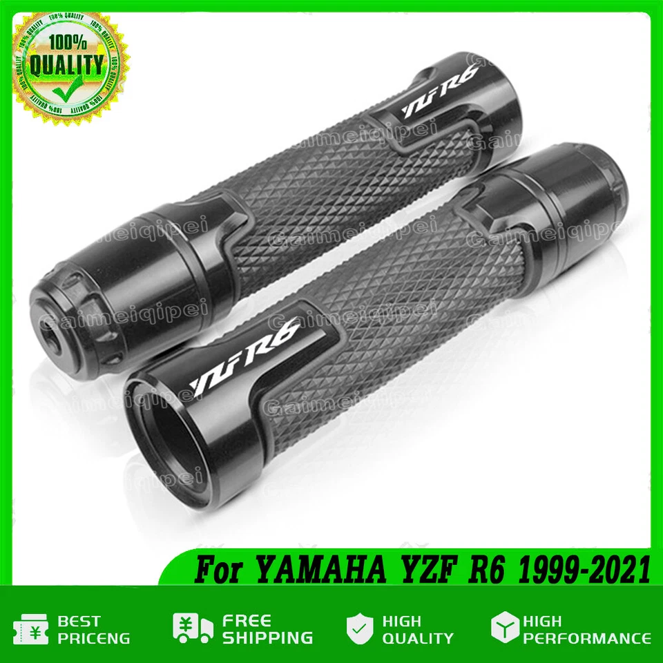 Universal Motorcycle Accessories Handlebar Grips For YAMAHA YZF R6 7/8" 22 MM - Image 3 of 4