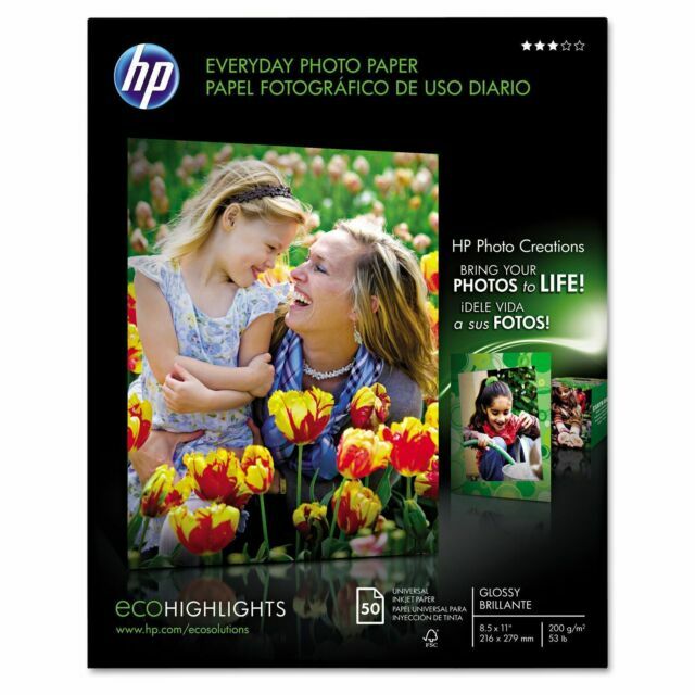 HP Everyday 50 sheet Letter 8.5 x 11-Inch Glossy Photo Paper