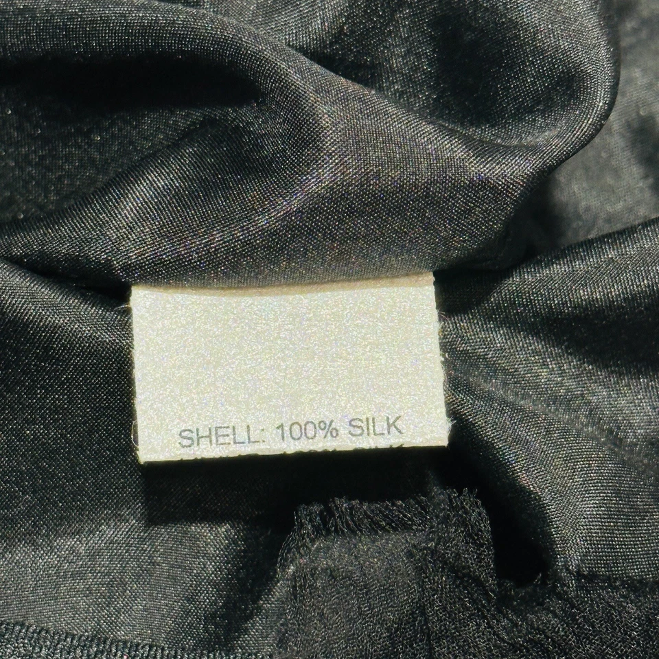 Mini Vestido Thread Social 100% Seda Cóctel Tule Floral Negro Talla 2 Foto 4 de 4