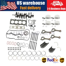 For Hyundai KIA 2.4L Engine Overhaul Rebuild Kit & Crankshaft & 4X Con Rods G4KE