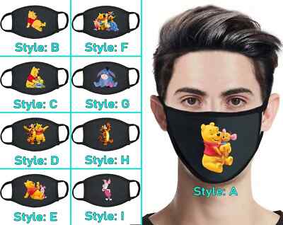 Winnie the Pooh Cartoon Inspire Expression Handmade Face Mask Washable Reusable