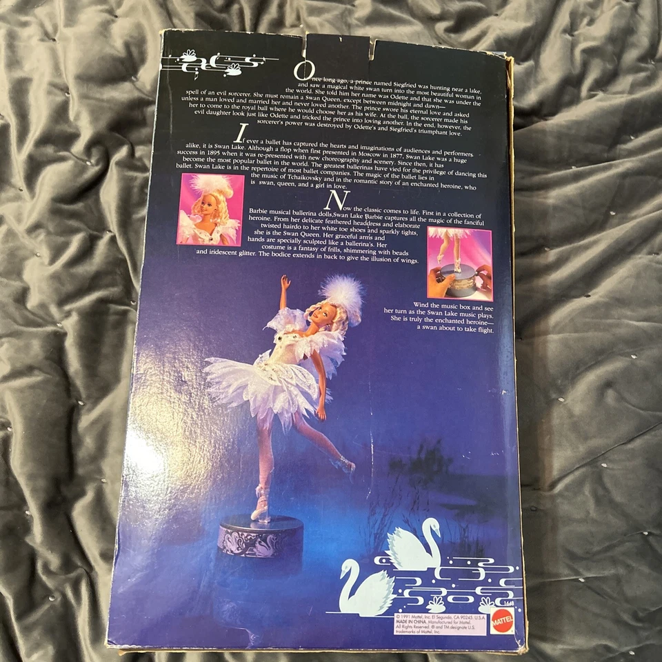 Barbie Lago de los Cisnes 1991 muñeca primera en serie bailarina musical Mattel!! Foto 3 de 4