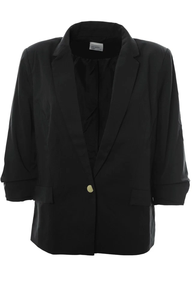 Vero Moda Milla Blazer Jacke Jacket Gehrock Cardigan Damen Schwarz Größe 40 - Bild 1 von 1