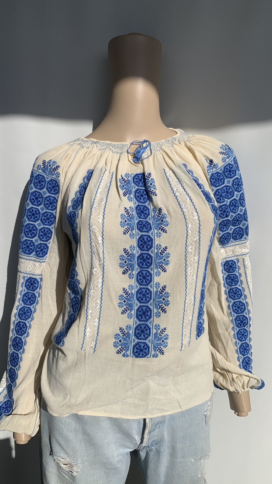Antique Hungarian Embroidered Blouse - image 1