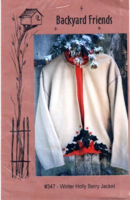 Winter Holly Berry Jacket Sweater Holly & Berries Applique Christmas ...