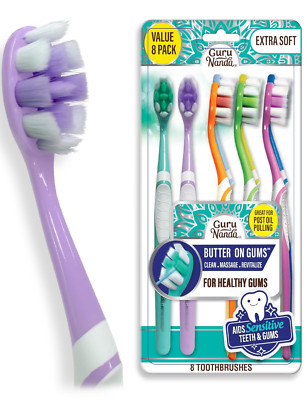 GuruNanda Butter on Gums Toothbrush with Extra Soft Bristles for Sensitive Gums,