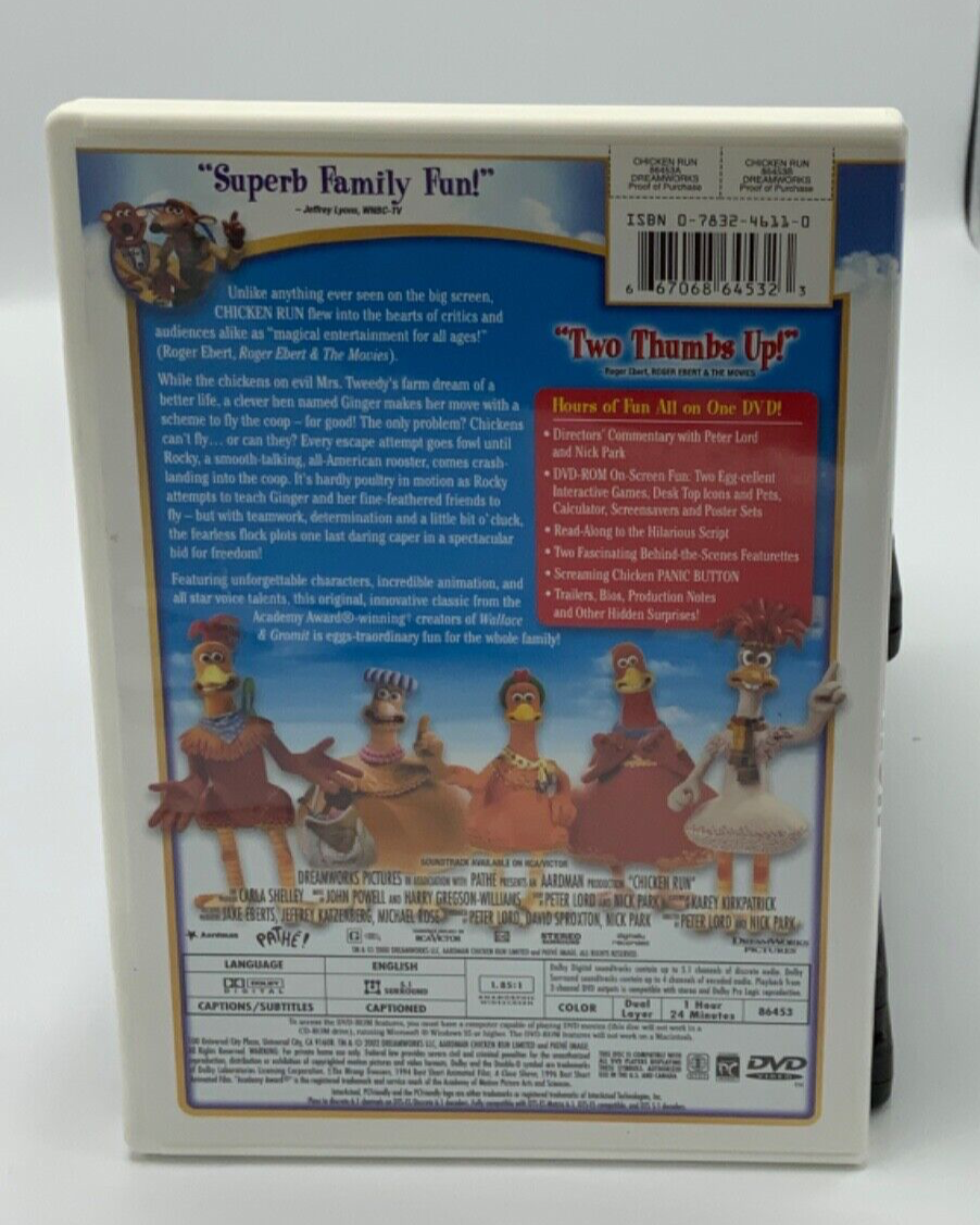 Chicken Run - DVD - GOOD 667068645323| eBay