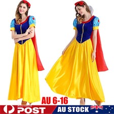 Adult Womens Snow White Dresses Cosplay Princess Book Week Costume Party Dress