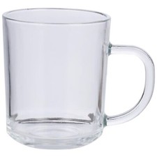 24x BURI Kaffeebecher Glas 0,2L Transparent Tassen Tee Trinken Pott Geschirr Cup