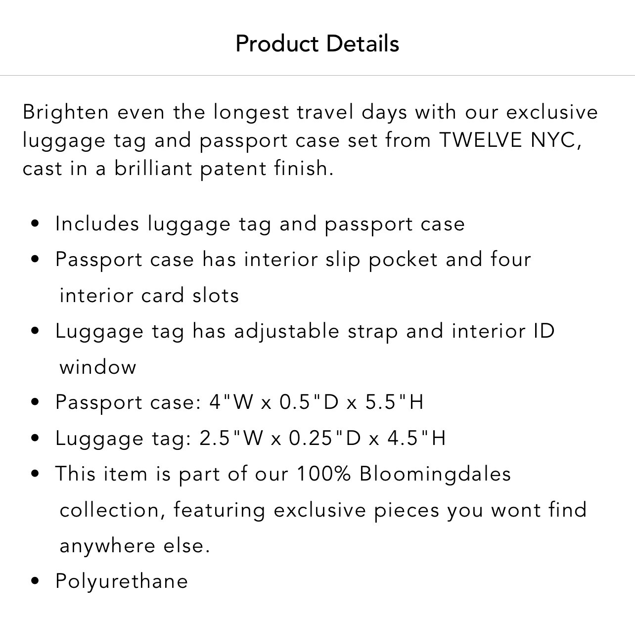 TWELVE NYC Mirrored Luggage Tag and Passport Case Travel Set - 100% Exclusive