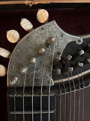 Antique Instrument German Zither Tiefenbrusier Munchen with Antique Instrument German Zither Tiefenbrusier Munchen with