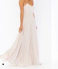 Show Me your Mumu Maxi Dress Gown  (nude- SMTR Crisp) Sz M NEW PERFECT NWT