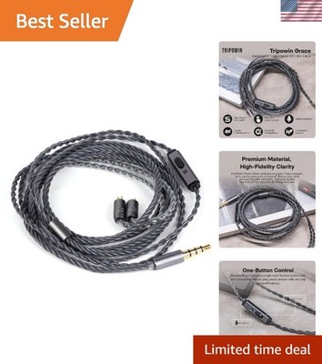 Detachable Silver-Plated Oxygen Free Copper OFC in Ear Earphone Cable with Mi...